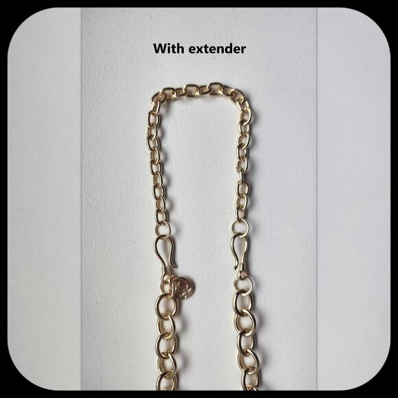 STELLA & DOT || 18” Polished Gold Colour Chunky Necklace - Picture 4 of 4